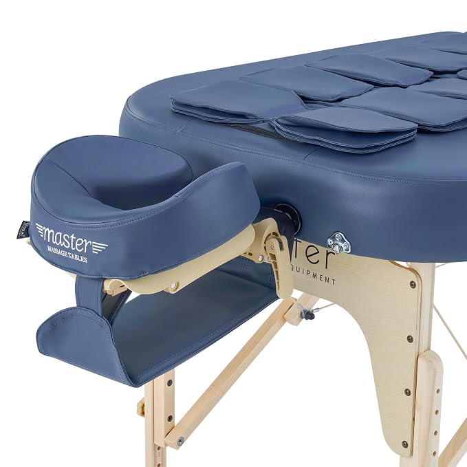 Concord 30” Portable Massage Table Airwave Full Body Stretching with Airbags 3D Lumbar Traction for Professional & Home Use Chiropractic Bed Royal Blue