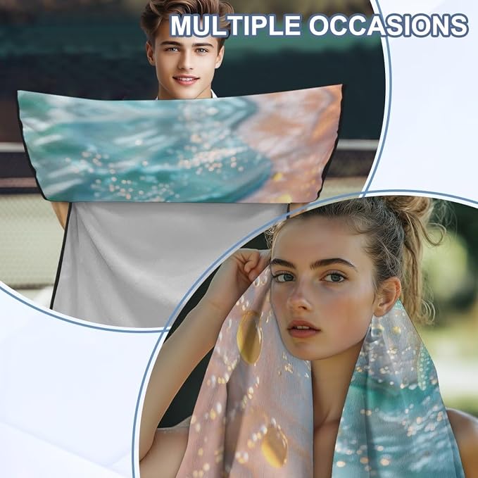 INSTANTARTS Starfish Shell Beach Car Seat Towel Covers Yoga Towel Car Seat Coverl