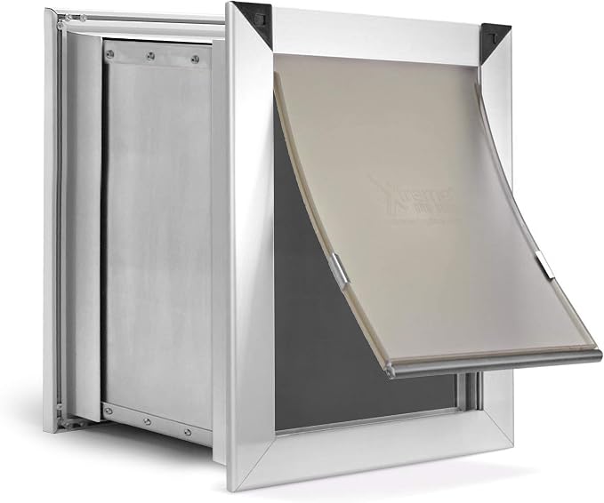 Pure Aluminum Medium Dog Door for Wall, Pet Door for Wall