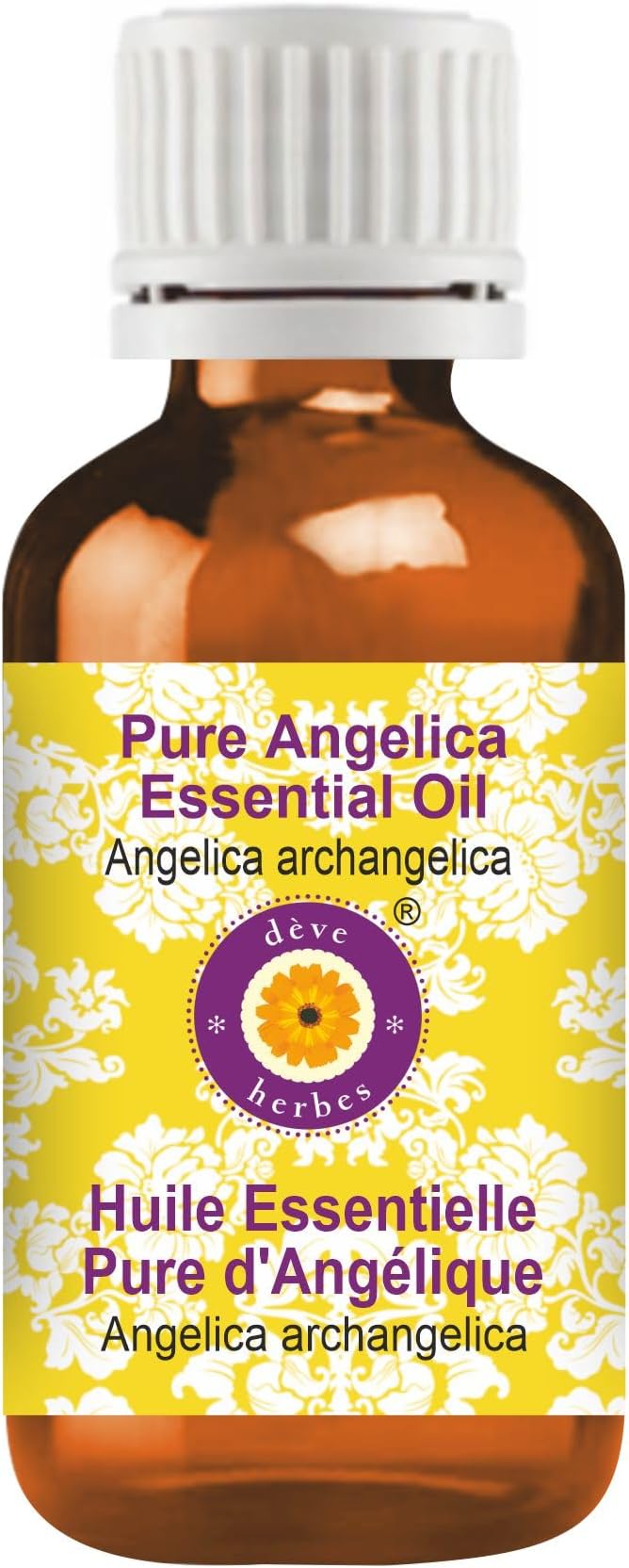 Deve Herbes Pure Angelica Essential Oil (Angelica archangelica) Steam Distilled 2ml (0.06 oz)