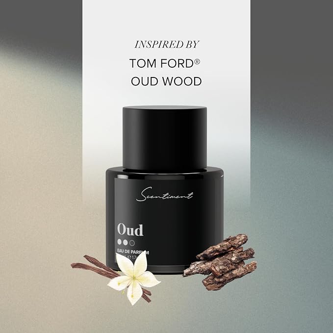 Scentiment Oud Eau de Parfum – Agarwood, Spicy Pepper & Warm Woods | Rich, Deep Luxury Unisex Perfume (50 ml / 1.69 Fl Oz)