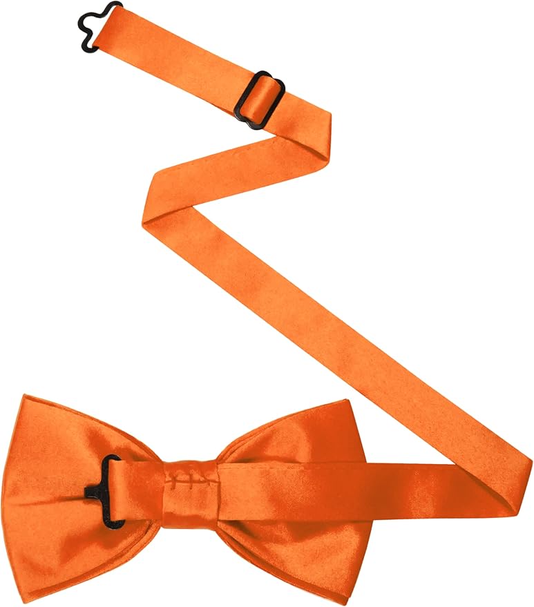 JEMYGINS Solid Color Pre-tied Bow Tie Adjustable Bowtie for Men