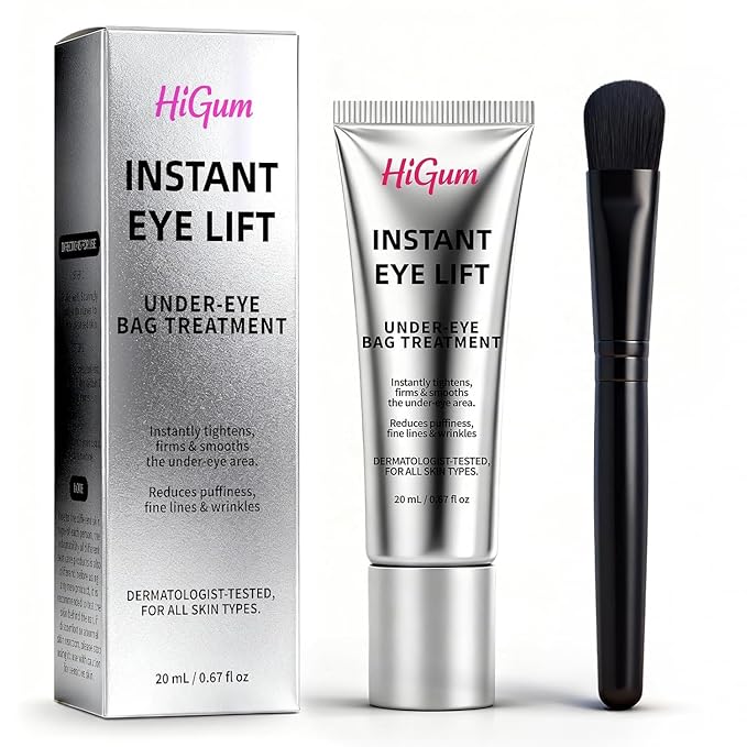 Perfection Eye Tightener Cream with Brush, Instant Eye Lift & Tightener - Under Eye Bag Treatment, Fine Lines & Wrinkles, Ultimate Lift & Smooth Finish, Easy-Wear Formula for All Skin Types, 1PC