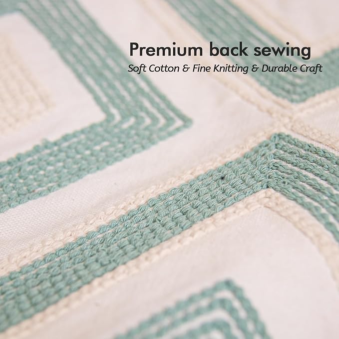 lifein 18x18 Pillow Covers-Throw Pillow Cover Tufted Boho Jacquard Pillow Covers Farmhouse Decorative Pillow Cover Pillow Cases for Gift Couch Sofa Bed Chair Living Room Home Decor