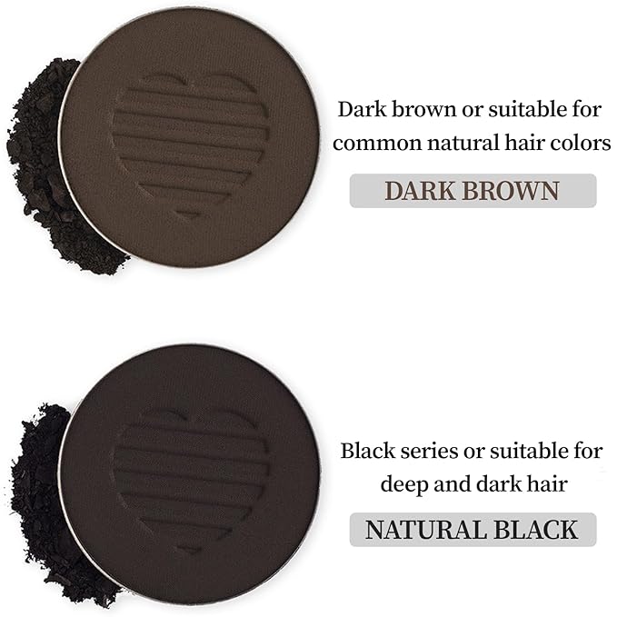 LALACHUU Perfect Mini Hairline Powder, the revolutionary solution for concealing hair loss instantly, Root Touch Up for Women & Men. Stain Proof for 100 hours 0.14 Ounce (Dark Brown)