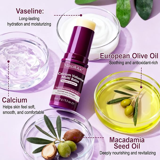 ABOUME Calcium Multi Balm Stick, Calcium Balm for Wrinkles, Anti-aging, Hydrating and Firming Skin, Collagen Stick for Face, Eyes & Neck (2pcs)