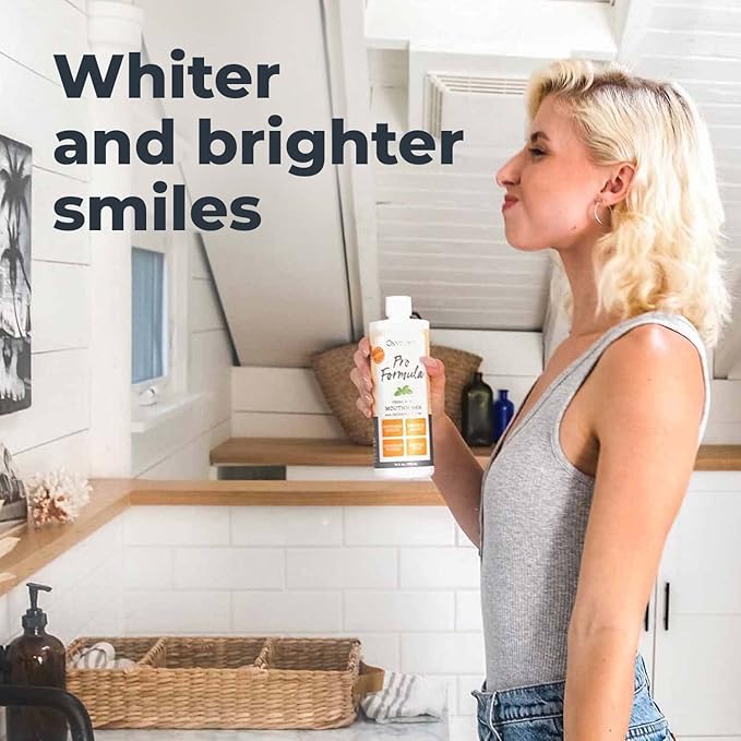 Oxyfresh Pro Formula Fresh Mint Mouthwash – Patented Zinc Mouthrinse for Fresh Breath, Healthy Gums & Bad Breath Treatment for Adults - Dye, Fluoride & Alcohol Free (1 Gallon)
