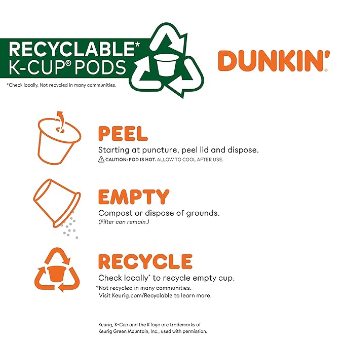 Dunkin' Original Blend Coffee, Medium Roast, Keurig K-Cup Pods, 44 Count Boxes (Pack of 4)