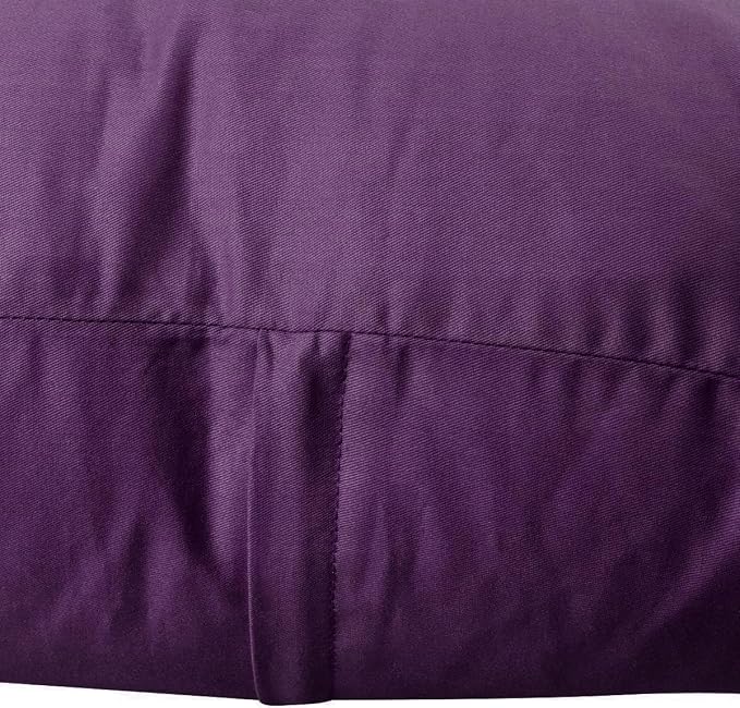 4-Pack 100% Cotton Comfortable Solid Decorative Throw Pillow Case,Thmyo Square Cushion Cover Pillowcase Sublimation Blank Pillow Covers DIY Throw Pillowcase for Couch Sofa(18x18 inch/ 45x45cm,Violet)