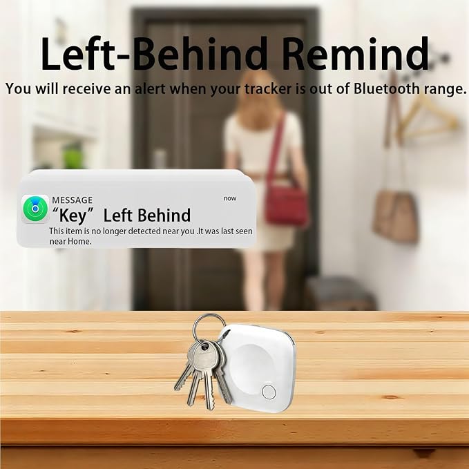 Bluetooth Tracker Tags 2 Pack [MFi Certified] for Apple Find My (iOS Only) | Smart Item Finders Air Global Tracking Tags Replaceable Battery Key Track for Bags Kids Luggage Dogs Backpack Pets Waterproof