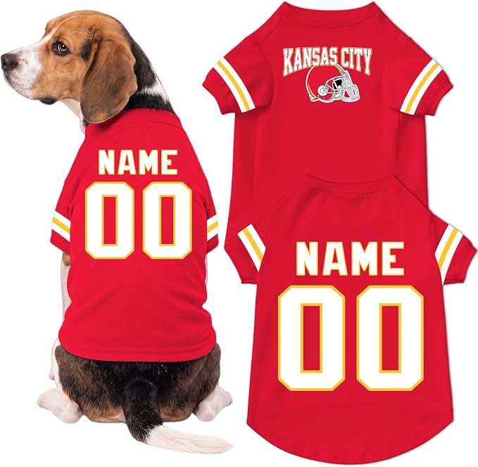 Dog Clothes Personalized Pet Jersey T-Shirt Custom Name Number