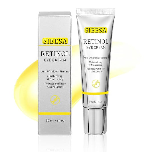 Retinol Under Eye Cream,Vitamin E & Niacinamide – Reduces Appearance of Wrinkles & Dark Circles&Puffiness, Anti-Aging Eye Cream for Fine Lines,Daily & Night Use,Men & Women (1 fl.oz)