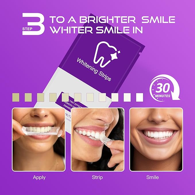 Teeth Whitening Strips-Pack of 28 Strip-14 Treatments Kit-Safe for Enamel-Whitening Without Any Harm-Sensitivity Free Dry Strip Technology for Coffee and Other Stains