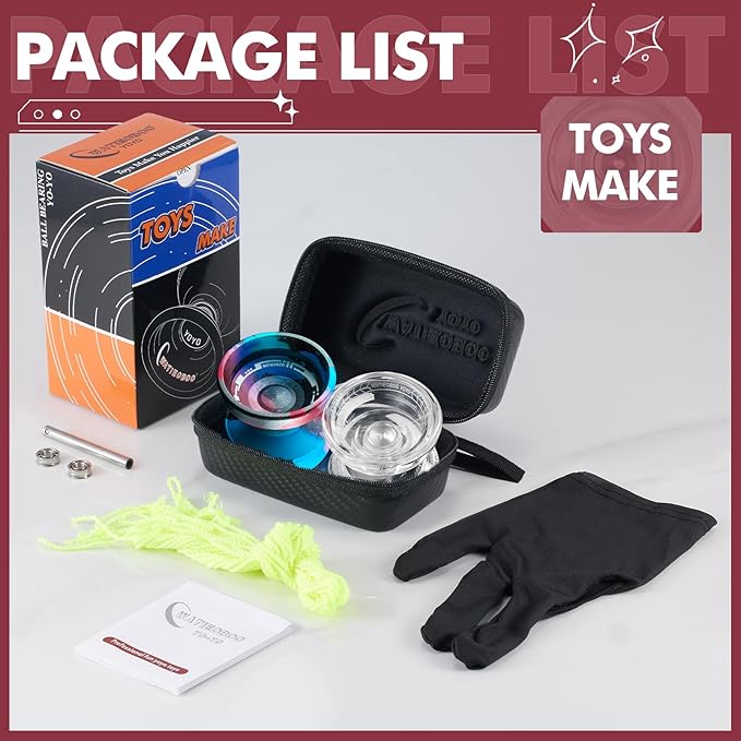 WATIEOBOOYOYO P02+M18 YoYo Perfect Set, Dual Mode yoyo (Professional Responsive and Non-Responsive), Suitable for Yo-yo Beginners Kids and Adult Professional Players, yoyo Tricks Performance