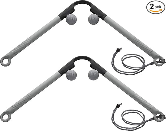 Body Back AccuMassage FSA Eligible - Dual Pressure Point Massage Tool & Massage Hammer - 2 in 1 Design - Shiatsu Neck Massager Tool, Golf Ball Percussion Massager for Deep Tissue Pain Relief (2 Pack)