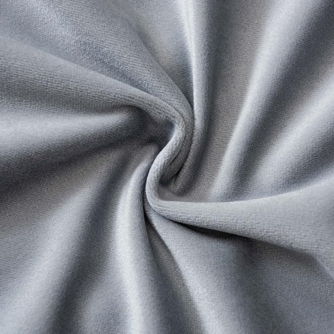 16x24 Velvet Throw Pillow Covers Set of 2 for Couch Bed Sofa,Silver Gray | Decorative Soft Pillow Covers with Invisible Zipper for Couch Sofa Bed Living Room Bedroom Home Decor