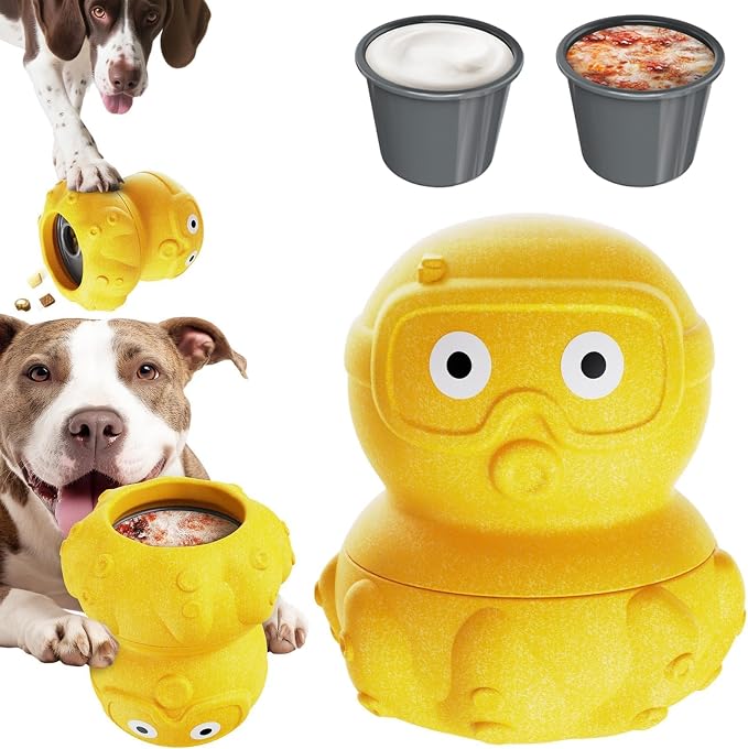 3-in-1 Dog Frozen Treat Toy, Interactive Dog Toys for Aggressive Chewers, Dogs Treat Dispenser Toy, Keep Your Pup Busy, Anxiety Relief for Dogs Toys, Octopus