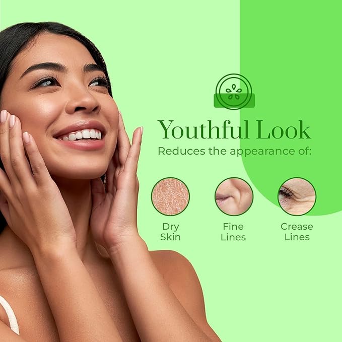 Clear Beauty Cucumber & Aloe Moisturizing Face Mask - Dermatologist Tested, Soothes Irritated Skin, Reduces Wrinkles & Fine Lines, Hydrating, Cruelty-Free Korean Skin Care - All Skin Types - 4 Pack