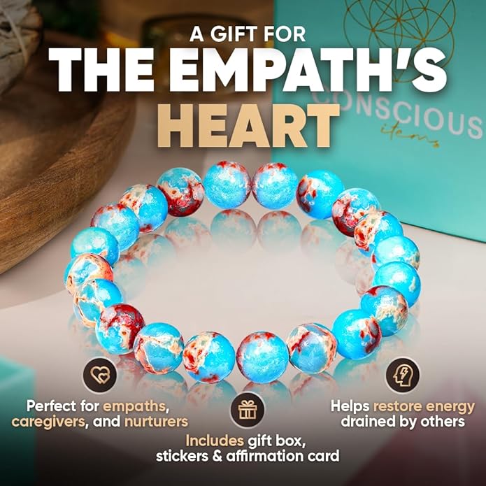 Conscious Items Protection Bracelets for Women & Men, Healing Crystal Bracelet with Natural Stones for Energy Shielding, Grounding, Stress, & Negative Energy Protection
