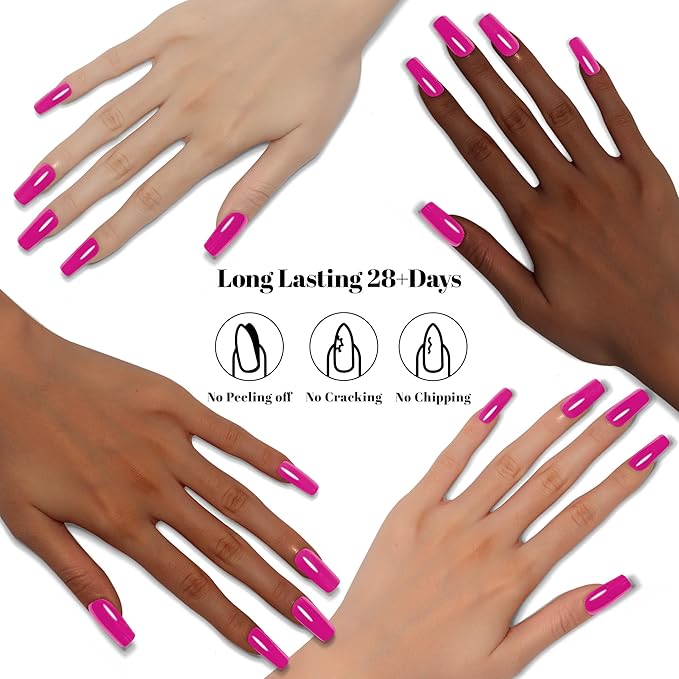 YTD Likomey Gel Nail Polish,15ml Fuchsia/Dragon Fruit Pink UV Nails Gel,Fall Winter Salon Home DIY Nail Art Manicure Pedicure Color Varnish,CS476