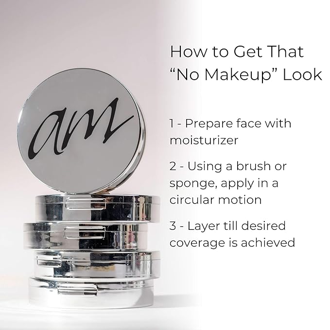 4-in-1 Pressed Foundation Powder with Natural SPF, Concealer & Finishing for Medium to Full Coverage Foundation, Mineral-Based (Halle, .35 oz)