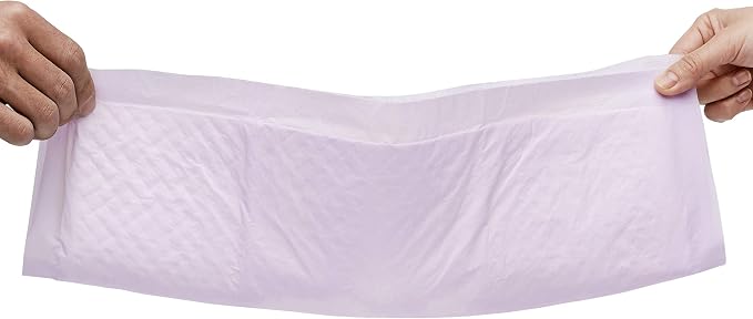 Amazon Basics Cat Pee Pads, Odor Control, Super Absorbent, Disposable, Universal Fit for Litter Box, Fresh Scent, Multi Cat, White/Purple, 80 Count