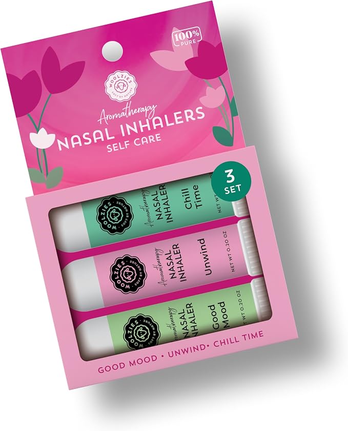 Aromatherapy Nasal Inhaler Sticks Collection - All-Natural Wellness Kit | Made with Undiluted Essential Oil Blends for Overall Well-Being (3 Pack, Self Care)