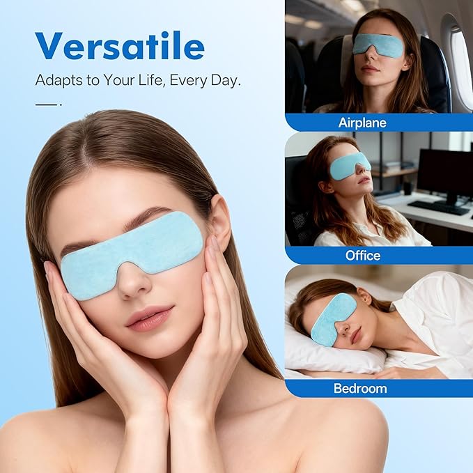Disposable Cooling Eye Mask for Puffy Eyes, Cold Eye Mask for Eyes Tension Stress Relief, Eye Ice Pack for Cold Compress, 10 Packs