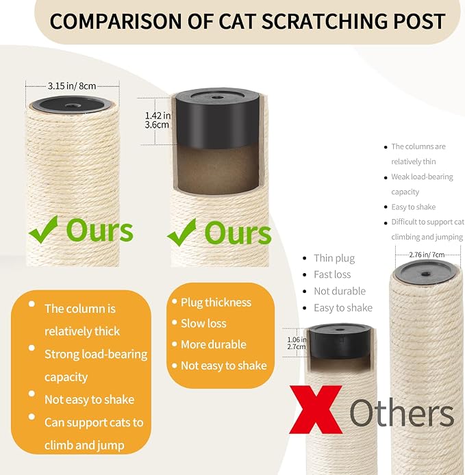 59-Inch Modern Cat Tree Tower for Large Indoor Cats, Handwoven Basket Condo | Stable multi-level structure, reinforced base, 8 cm sisal posts, clear space capsule, hammock, washable cooling & plush mats
