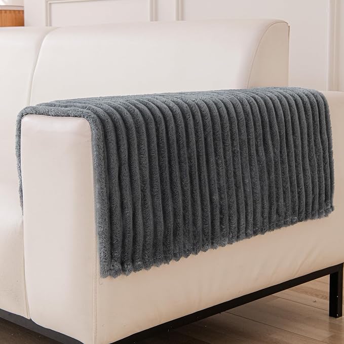 Waterproof Couch Cover & Sofa Cover, Couch Covers for Sofa Washable Non-Slip, Soft Dog Bed Protector for Sectional, Loveseat, Living Room, Car & RV Furniture (Dark Gray, 23.62"x23.62" 2 Pack)