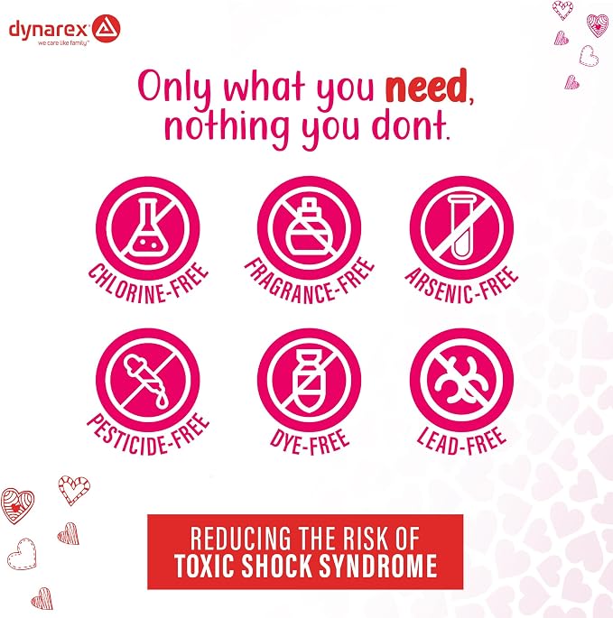 Dynarex Super Plus Tampons – Feminine Hygiene Product with Cardboard Applicator – 8 Hour Protection – 1 Box of 20 Tampons
