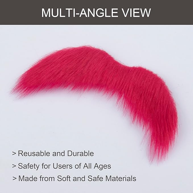 Fake Mustache for Men Classic Halloween Self Adhesive Fake Beard Novelty Stick On Fake Mustaches