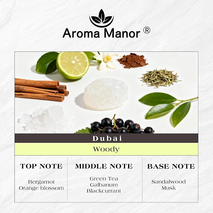 Hotel Fragrance Diffuser - Dubai Essential Oils Scent - Luxury Hotel Inspired Home Aromatherapy Diffuser Oil - Galbanum, Sandalwood, Musk - for Diffuser, Humidifier, Ultrasonic, Reed - 30ML