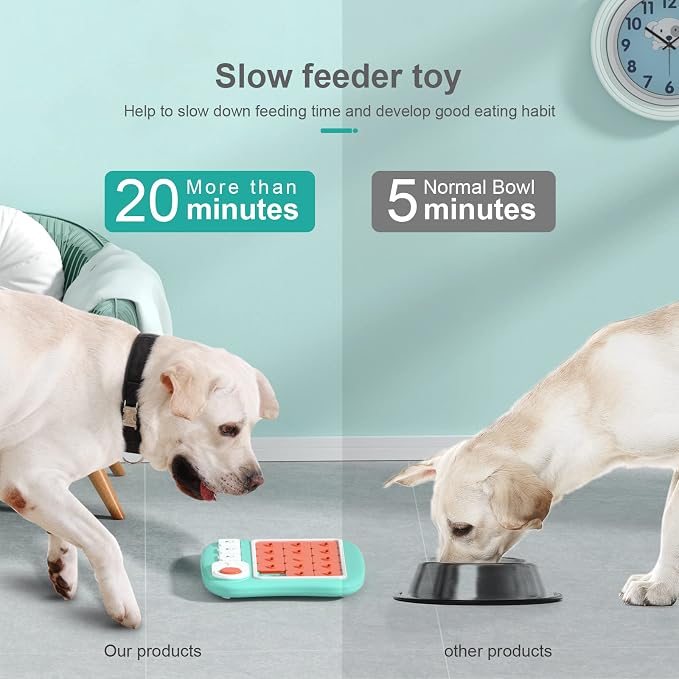 FOXMM Dog Puzzle Toys,Interactive Treat Puzzle Dog Toy for IQ Training | Mental Stimulating,Treat Puzzle Dispensing with Squeaky Design for Large Medium Small Smart Dogs