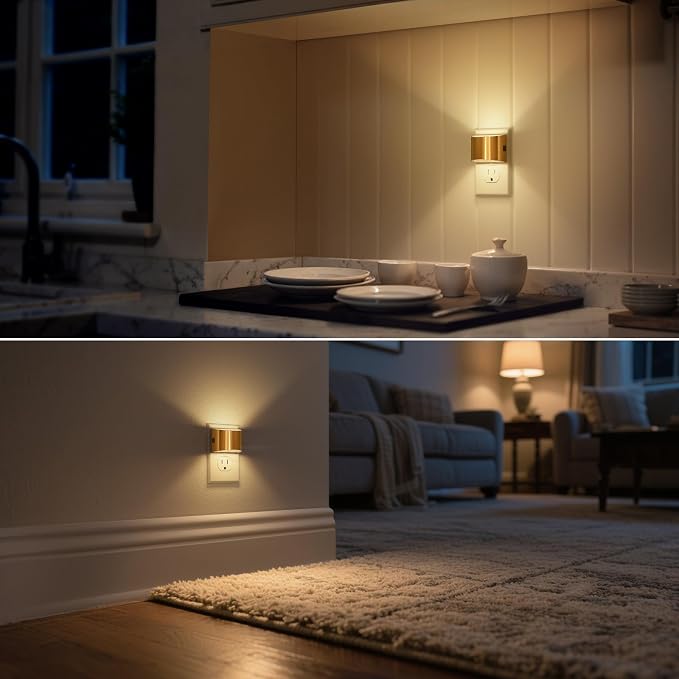 Night Light, Night Lights Plug into Wall, Adjustable, 3000K | 3 Level Brightness Adjustable Night Light, Dusk to Dawn Sensor, Nightlights for Adults, Bedroom, Bathroom, Hallway, 2 packs