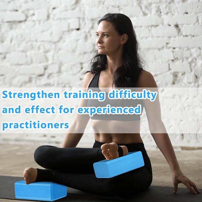 Honoson 20 Pcs Yoga Blocks Bulk 9''x6''x3'' High Density EVA Foam Blocks for Exercise Pilates Meditation, Lightweight Non-slip Surface, Improve Strength Balance Flexibility