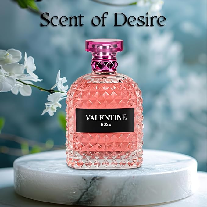 A CENTER Valentine Rose&Valencia Perfume Set for Women - Floral Fragrance Gift Set with Floral Fruity Scent| 3.4 Fl Oz Each Eau De Pafume for Office Wear
