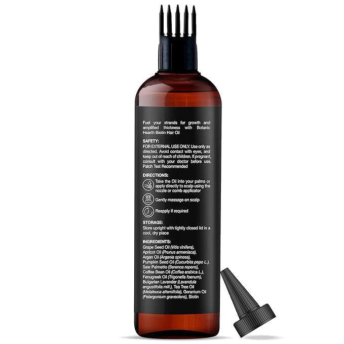 Botanic Hearth Hair Oil for Hair Growth & Hair Treatment Oils| Strengthening Dry, Frizzy, Damaged Hair & Scalp Treatment | Biotin Hair Oil – 6.7 Fl Oz