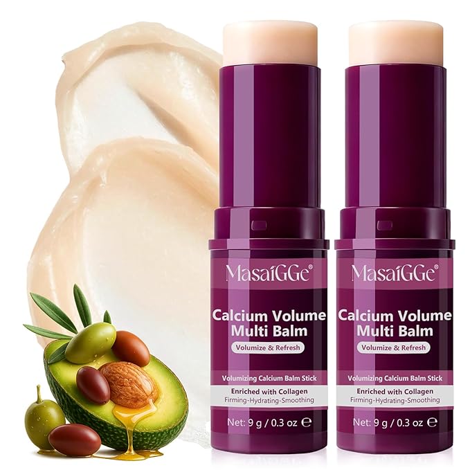 ABOUME Calcium Multi Balm Stick, Calcium Balm for Wrinkles, Anti-aging, Hydrating and Firming Skin, Collagen Stick for Face, Eyes & Neck (2pcs)