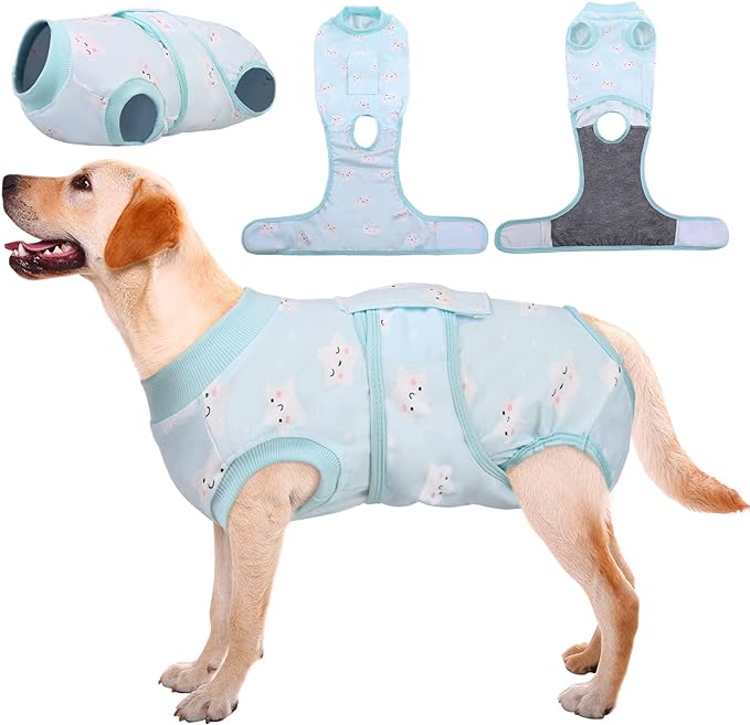 Kuoser Recovery Suit for Dogs Cats, Soft Dog Surgery Suit Female Male Spay | Professional Dog Onesie for Surgery, Substitute E-Collar & Cone, Prevent Licking Dog surgical suit Pet Neuter Suit