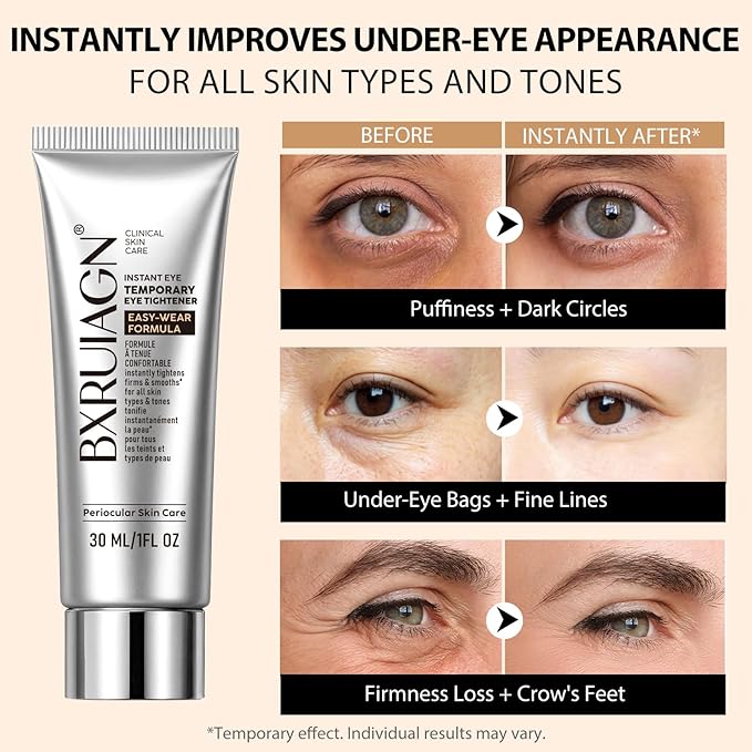 Instant Eye Tightener, Eye Temporary Tightening Gel - Easy-Wear Formula to Visibly Smooth Appearance of Lines & Wrinkles, Eyes Area Primer