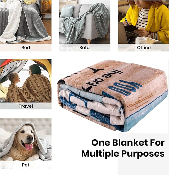 BASAO Anniversary Romantic Gift for Women, to My Wife Blanket from Husband | Wife Birthday Gift Ideas, Anniversary Wedding Gift for Her, Soft Flannel Throw Blanket for Couch Sofa Bed