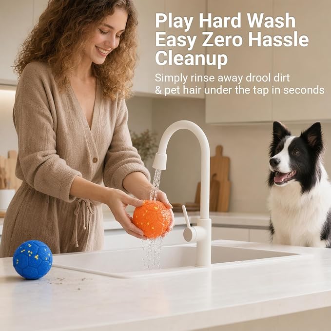 2-Pack Interactive Dog Balls, Automatic Moving, Bouncing, and Rotating Pet Balls with E-TPU Material, Smart Moving Toy with 3 Interactive Modes, Durable E-TPU Construction, IP65 Protection
