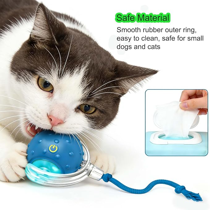 Tiny Fetch Motion Dog Toy,Interactive Cat Toy Rolling Ball