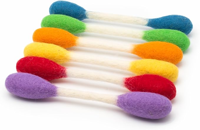 Glaciart One Swabs Cat Toys with Catnip - 6 Pk | Durable for Chew, Cute Cat Toys Interactive Kitty for Boredom, Exercise, & Play | Filled w/Organic Catnip for Anxiety & as Digestive Aid | Gift Idea