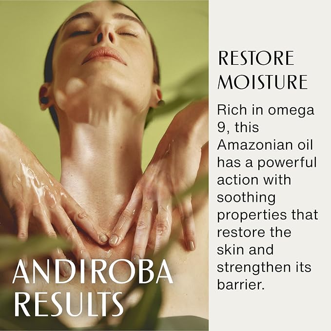 natura - Ekos Andiroba Triple Phase Shower Oil - Restorative In-Shower or Bath Body Oil - Anti-Damage - Scented - Bath Oil - Skin Moisturizer - Vegan Skin Care - Brazilian Beauty - 6.7 fl oz (200ml)