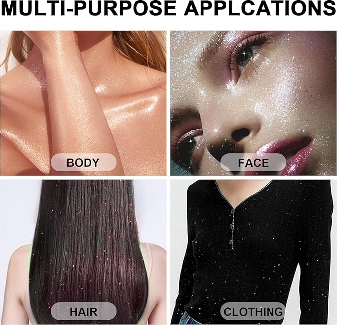 Hair and Body Glitter Spray, 1PC Glitter Hairspray Dry Powder Makeup for Clothes, Festival Rave Prom Loose Sparkle Powder,Holographic Ultra Fine Resin Glitters for Crafts (Red)