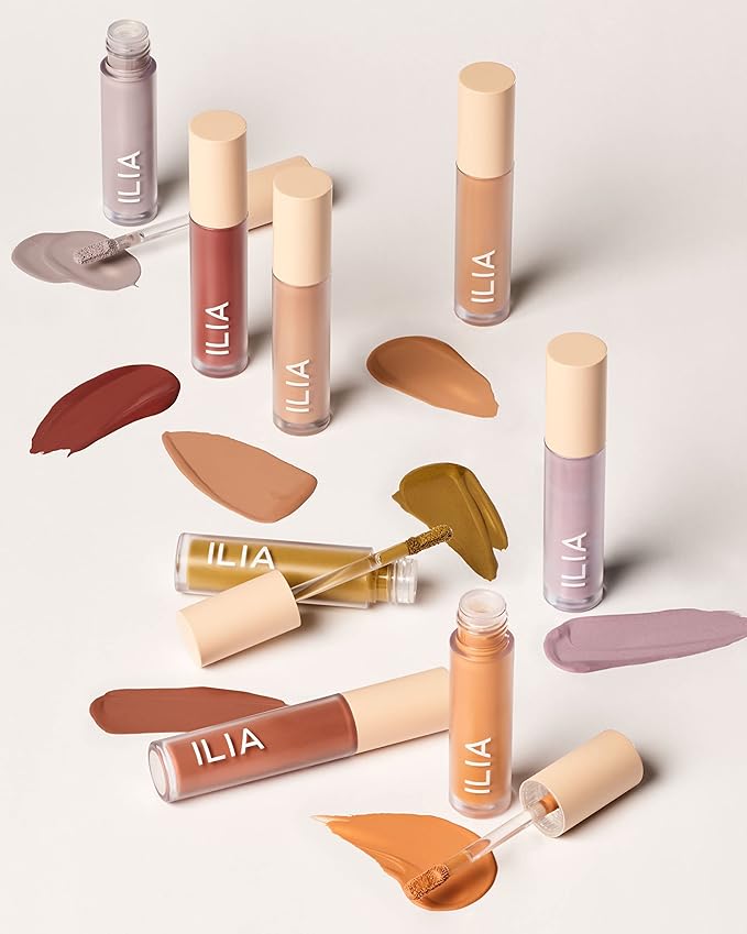 ILIA - Matte Liquid Powder Eye Tint | Cream-to-Powder Eyeshadow, Smudge-Resistant, Quick-Dry, Weightless, Water-Based | Non-Toxic, Vegan, Cruelty-Free, Clean Makeup (Ochre, 0.12 fl oz | 3.5 ml)