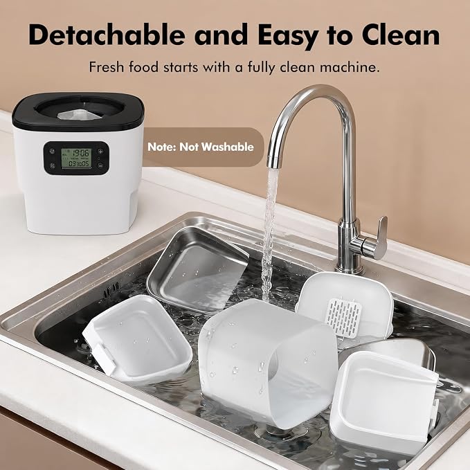 Automatic Cat Feeder for 2 Cats & Small Dog, 6L Large Capacity for Dry Food | Timed Cat Food Dispenser with 2 Stainless Steel Bowl, Dual Power Supply, Detachable & Dishwasher Safe, LED Display Screen