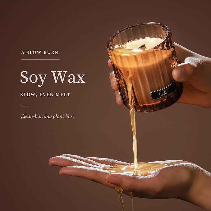 Salted Caramel Scented Candle with Crackling Wood Wick, Hand Poured Soy Wax Candle, Long Lasting Aromatherapy Candle for Home, Housewarming Gifts New Home, 5.29 Oz